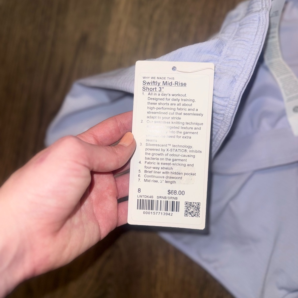 NWT Lululemon Swiftly Relaxed Mid-Rise Short 3" - Picture 7 of 7